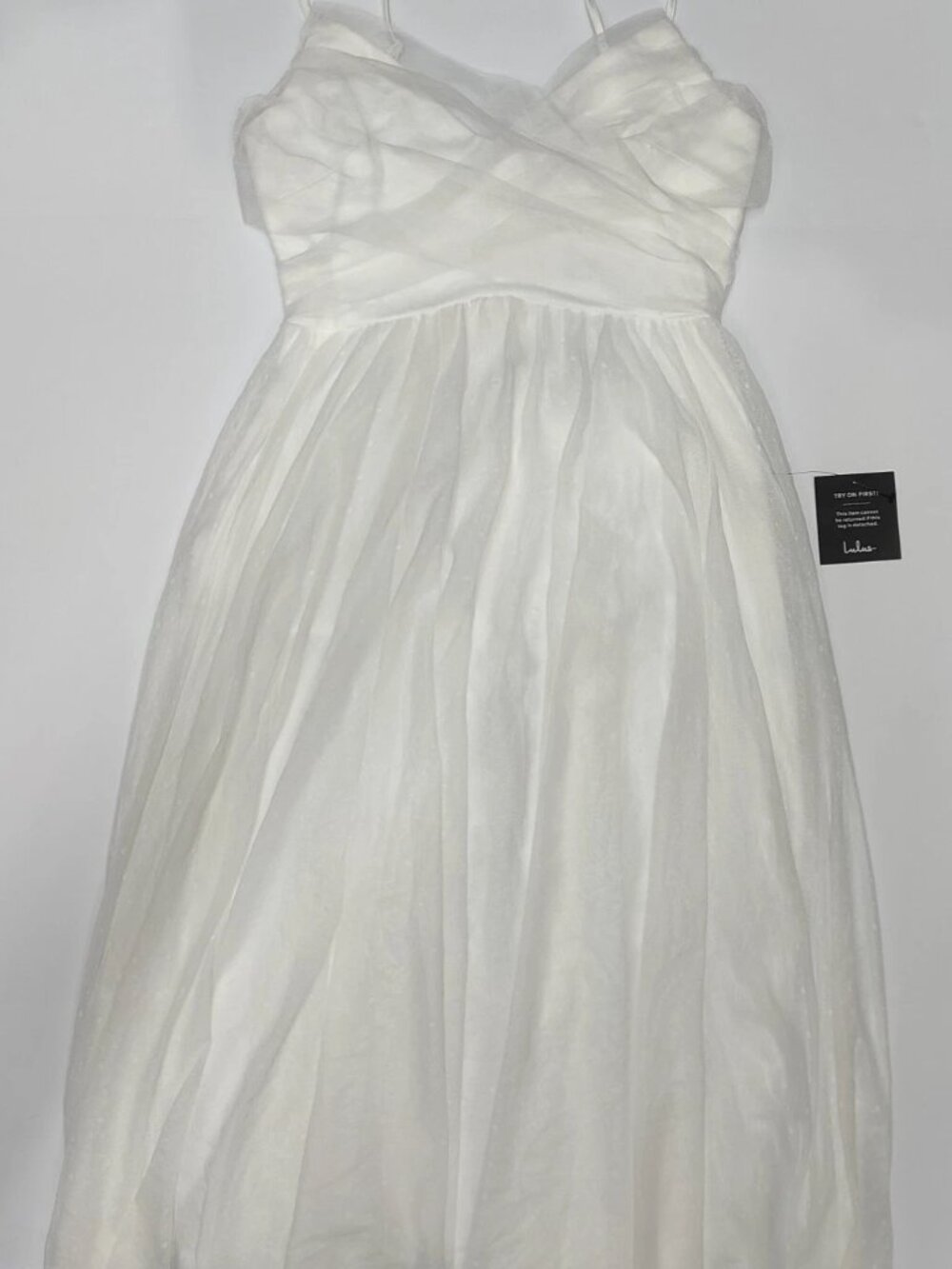 Lulu's Women's White Lace Lined Dress Size M
